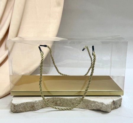 أكياس PVC & يد ذهبي ( 12*14*24 سم )