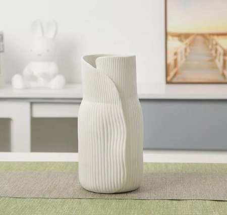 مزهرية فخار ابيض ( كود 2 )