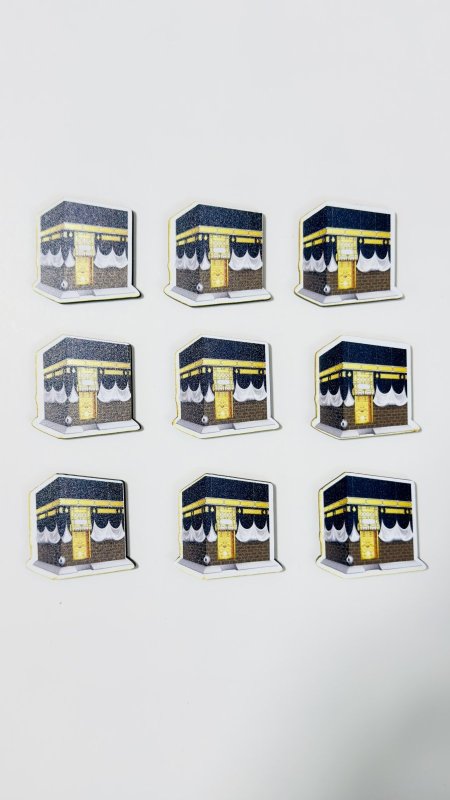 ثيمات خشبية طباعة UV (3.7 سم) ~ 10 قطع ~