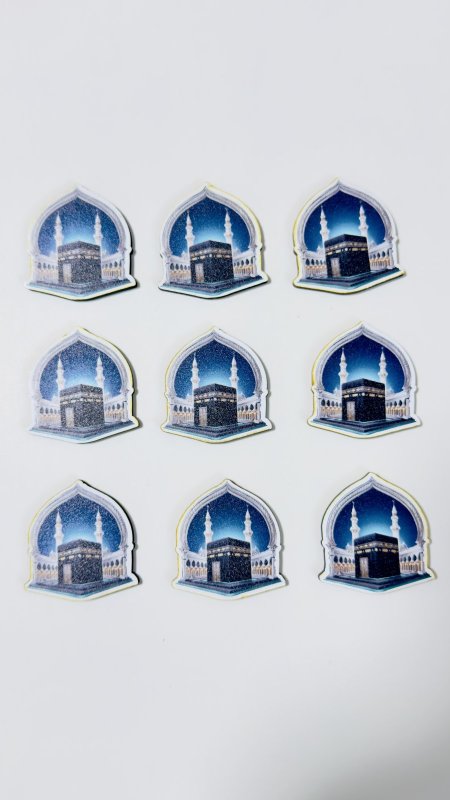 ثيمات خشبية طباعة UV (3.7 سم) ~ 10 قطع ~