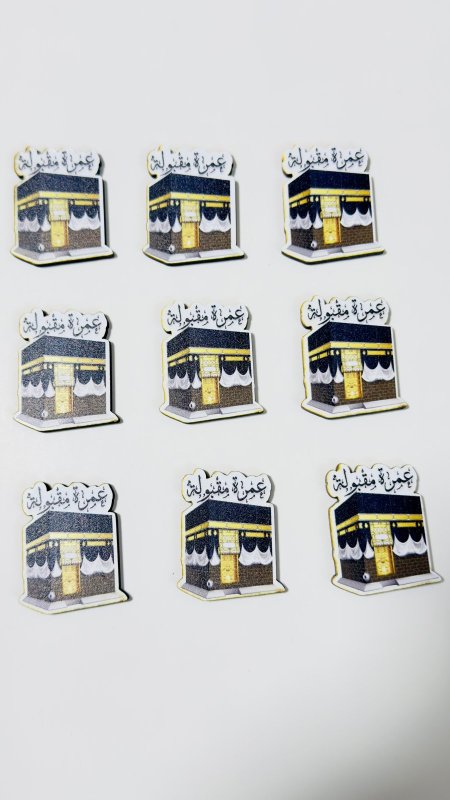 ثيمات خشبية طباعة UV (3.7 سم) ~ 10 قطع ~