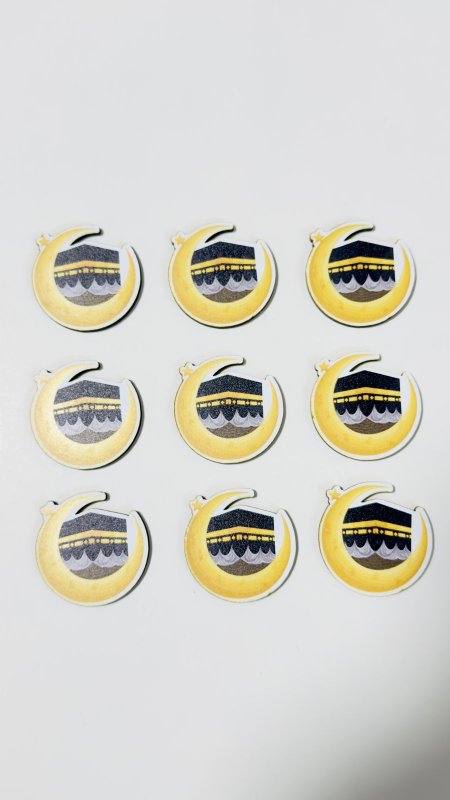 ثيمات خشبية طباعة UV (3.7 سم) ~ 10 قطع ~