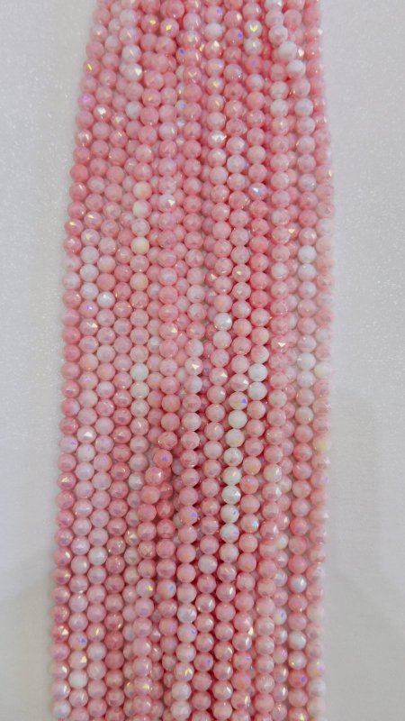 خرز كرستال زجاج مضلع موج ( 8 ملم )