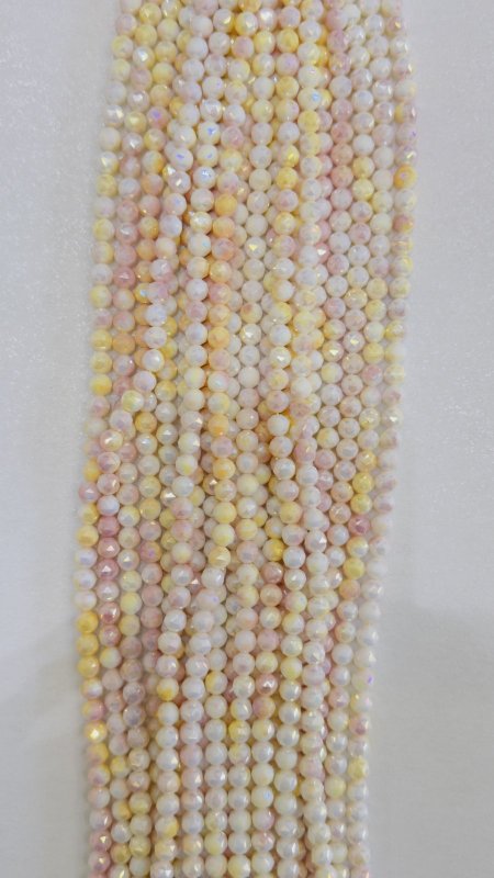 خرز كرستال زجاج مضلع موج ( 8 ملم )