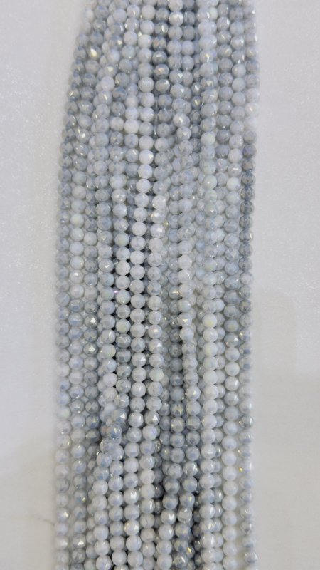 خرز كرستال زجاج مضلع موج ( 8 ملم )