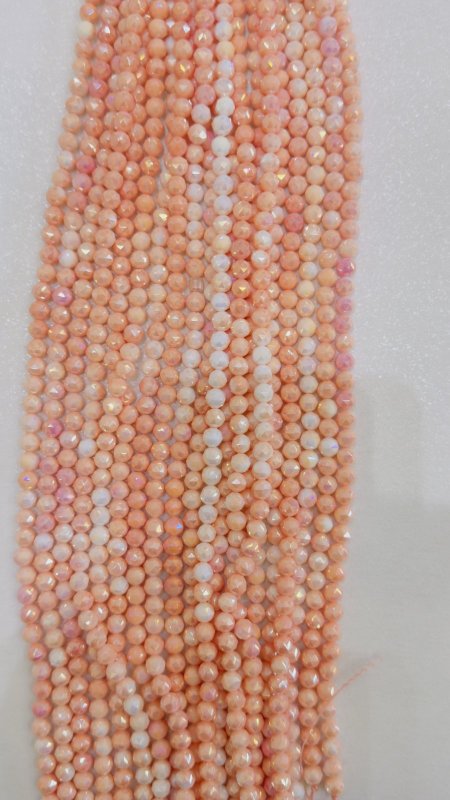 خرز كرستال زجاج مضلع موج ( 8 ملم )