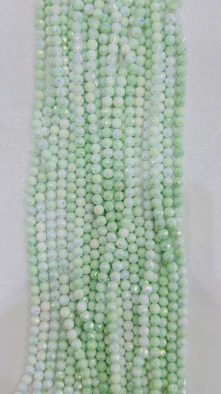 خرز كرستال زجاج مضلع موج ( 8 ملم )