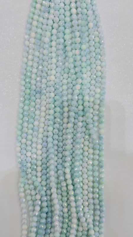 خرز كرستال زجاج مضلع موج ( 8 ملم )