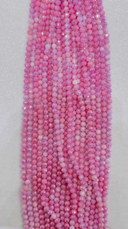 خرز كرستال زجاج مضلع موج ( 8 ملم )