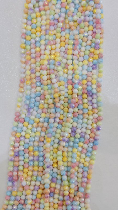 خرز كرستال زجاج مضلع موج ( 8 ملم )