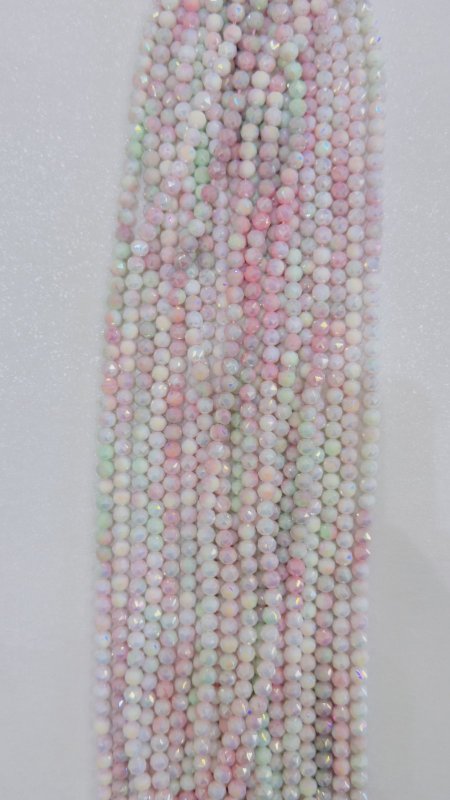 خرز كرستال زجاج مضلع موج ( 8 ملم )