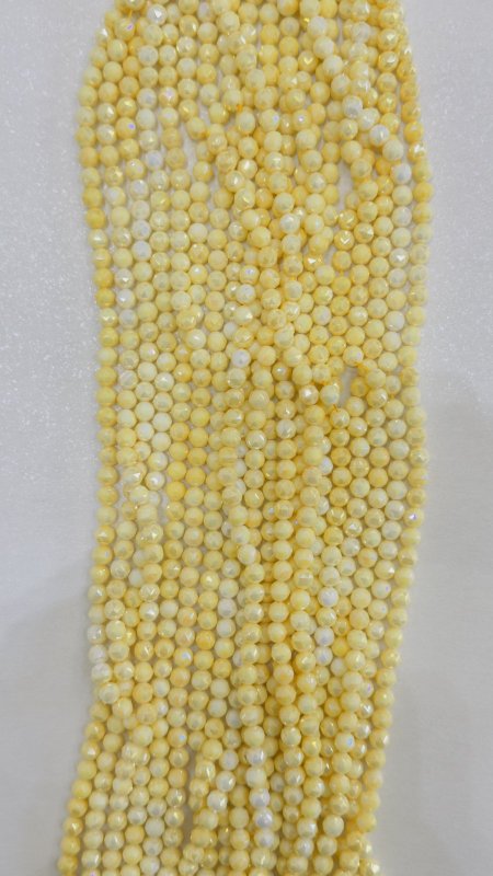 خرز كرستال زجاج مضلع موج ( 8 ملم )