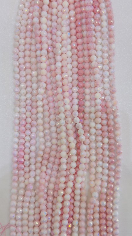 خرز كرستال زجاج مضلع موج ( 8 ملم )