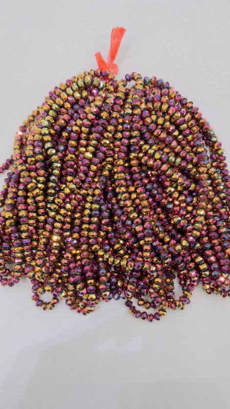 خرز كرستال زجاج سداسي ( 8 ملم )