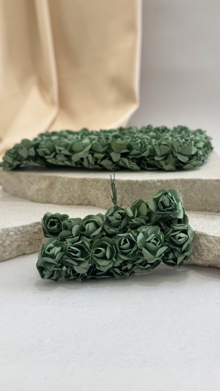 ورد صناعي ورق ( اخضر جيشي )