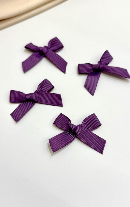 ببينونة قماش محزز ( بنفسجي )  عرض 1 سم