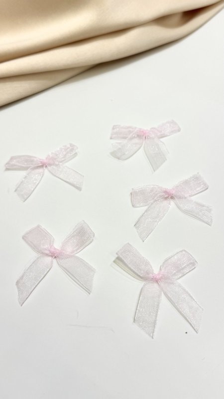 ببيونه شيفون ( زهر فاتح ) عرض 1 سم