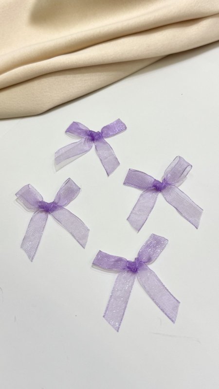 ببيونه شيفون ( ليلكي ) عرض 1 سم