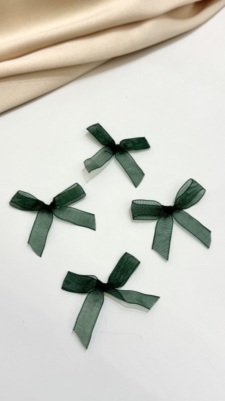 ببيونه شيفون ( زيتي ) عرض 1 سم