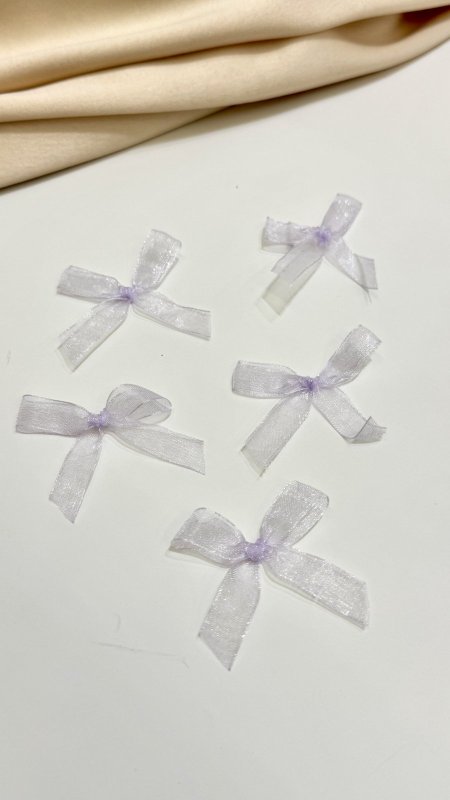 ببيونه شيفون ( ليلكي فاتح ) عرض 1 سم