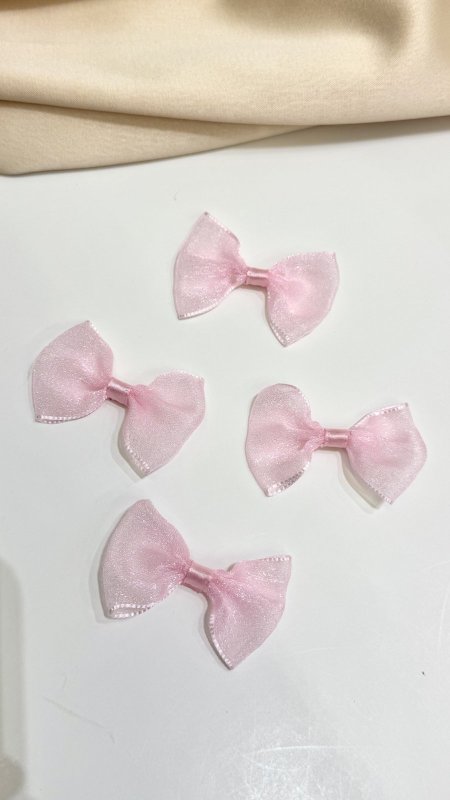 ببيونه شيفون ( زهر فاتح ) عرض 4 سم