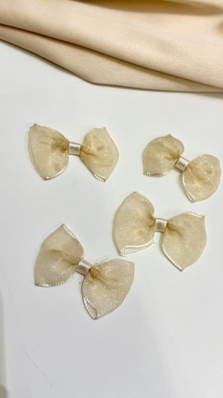 ببيونه شيفون ( ذهبي ) عرض 4 سم