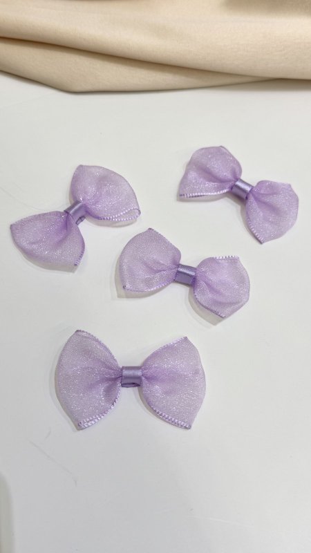 ببيونه شيفون ( ليلكي ) عرض 4 سم