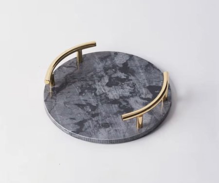 صينية جرانيت دائري اسود كود 46