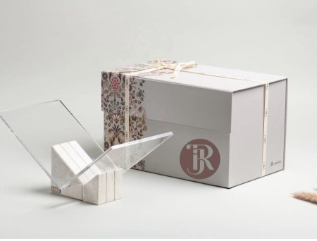 حامل مصحف اكريلك قاعدة ~ رخام ابيض ~