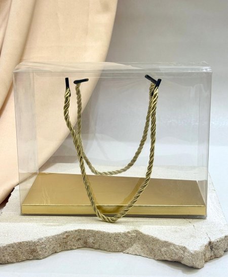 أكياس PVC & يد ذهبي ( 15*8*20 سم )