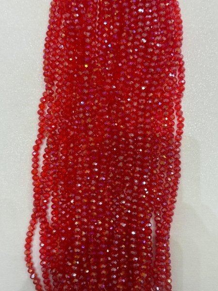 خرز كرستال زجاج سداسي ( 4 ملم )