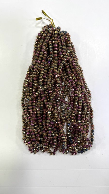 خرز كرستال زجاج سداسي ( 6 ملم )