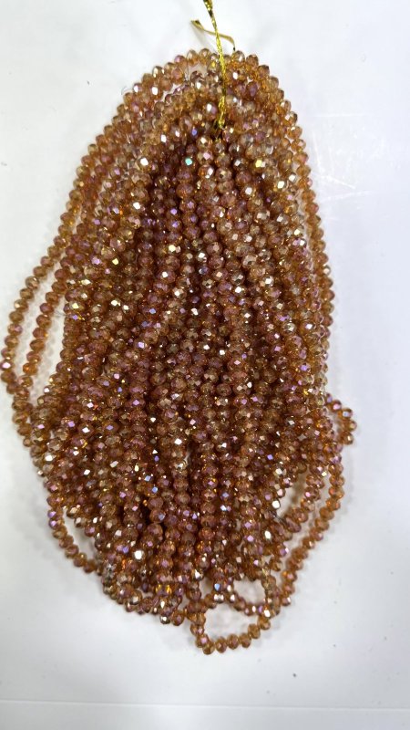 خرز كرستال زجاج سداسي ( 6 ملم )