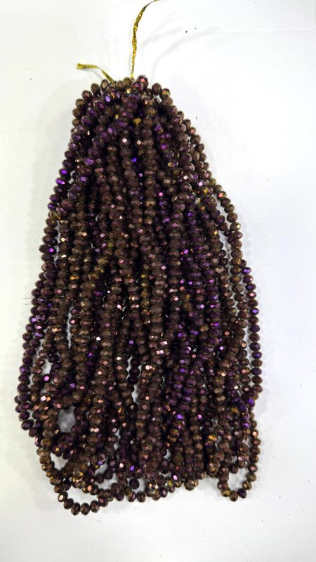 خرز كرستال زجاج سداسي ( 6 ملم )