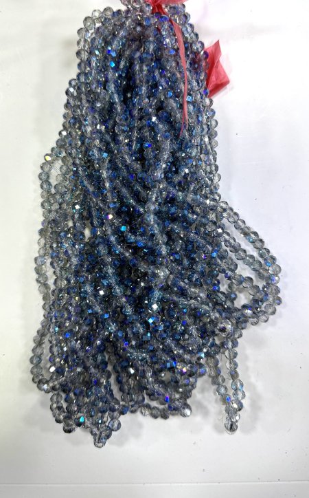 خرز كرستال زجاج سداسي ( 6 ملم )