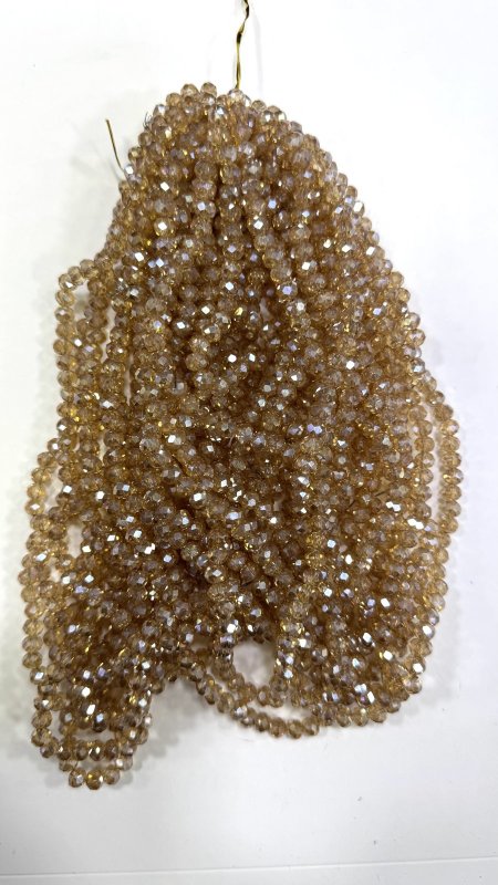 خرز كرستال زجاج سداسي ( 6 ملم )