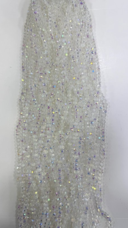 خرز كرستال زجاج سداسي ( 6 ملم )