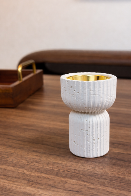 مباخر حجر (ابيض) & علبة pvc شفافة 9*6*6