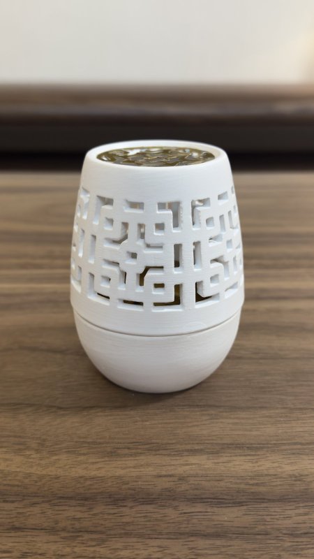 مباخر حجر (ابيض) & علبة pvc شفافة 10*8*8