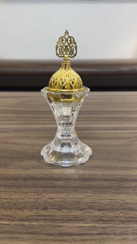 مباخر كرستال ذهبي ( 16*6.5 سم )