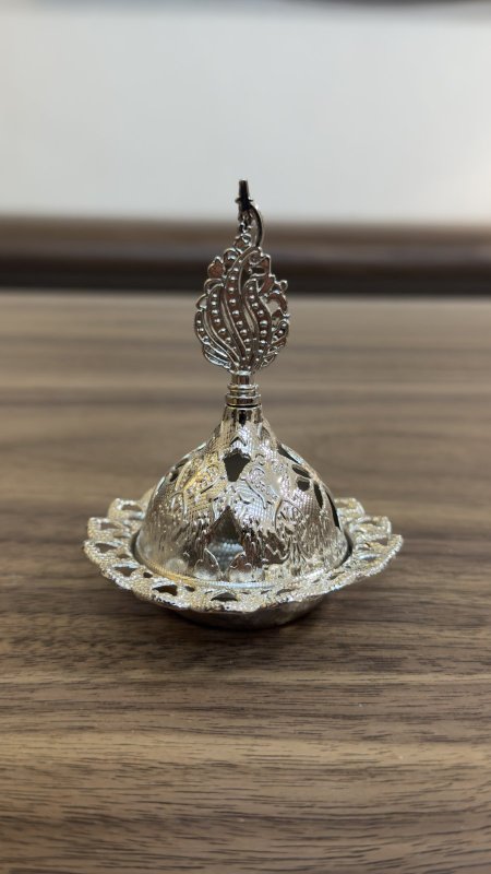 مباخر نحاسية ( فضي ) حجم صغير