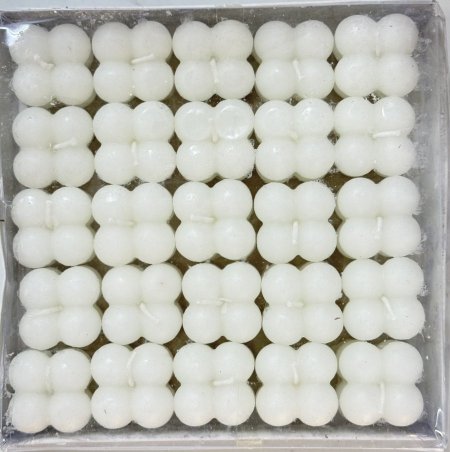 شمع ببلز أبيض ( 25 قطعة )