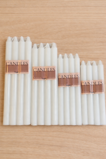 شمع أبيض طويل (4 حبات)