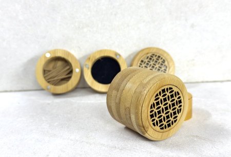 مباخر خشبية اسطوانية ( 3 طبقة ) مع اعواد بخور