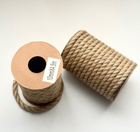 حبل خيش مجدول 10mm ( 4.50 متر )