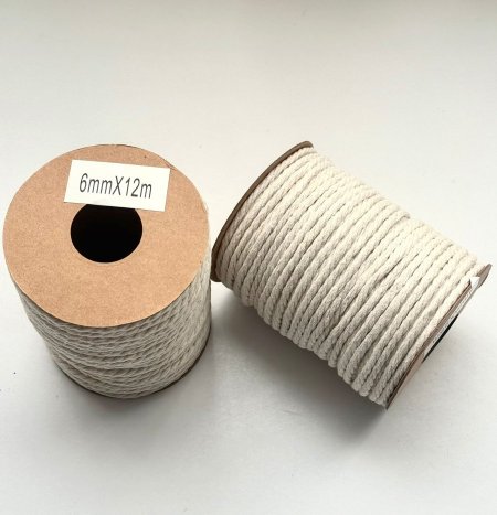 خيط مكرمية بيج 6mm ( 12 متر )