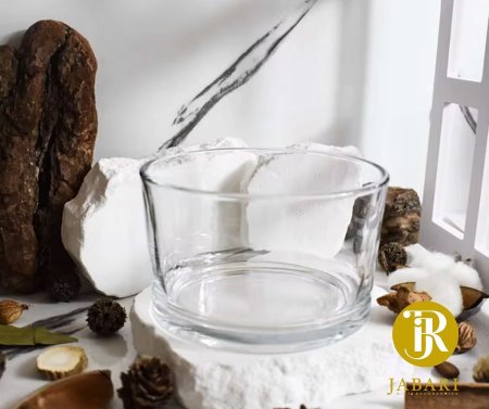 اواني زجاج شكل صحن سادة ( 8 * 15 سم )