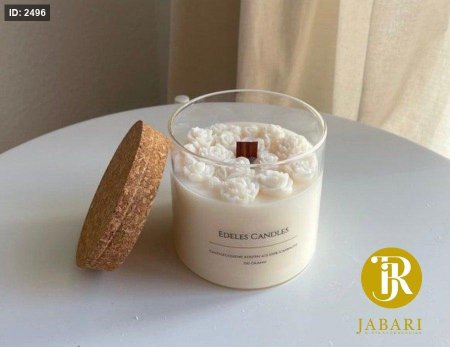 وعاء زجاج فارغ غطاء فلين ( 6 * 8 سم )
