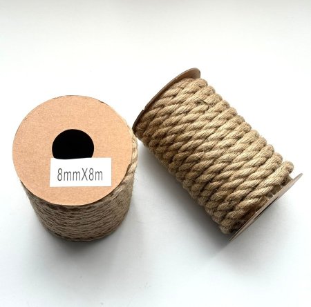 حبل خيش مجدول 8mm ( 8 متر )