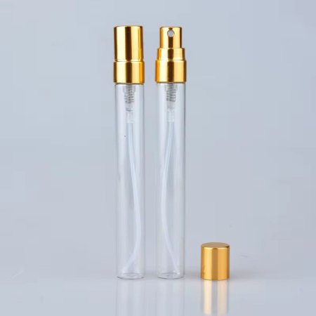 عبوة رش 10Ml زجاج غطاء ذهبي ~ 12 قطعة ~